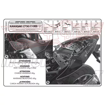   Csomagtartó alap Kawasaki Z 750 (07-14) / Kawasaki Z 1000 (07-09) GIVI