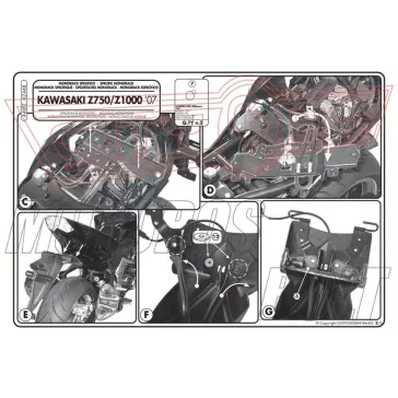   Csomagtartó alap Kawasaki Z 750 (07-14) / Kawasaki Z 1000 (07-09) GIVI