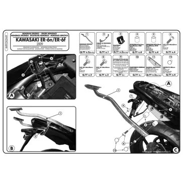 Csomagtartó alap Kawasaki ER-6N / ER-6F 650 (09-11) GIVI