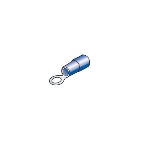 Kábelsaru csavarhoz D=5 mm kék 10db (kábelvég)   (tűzősaru)