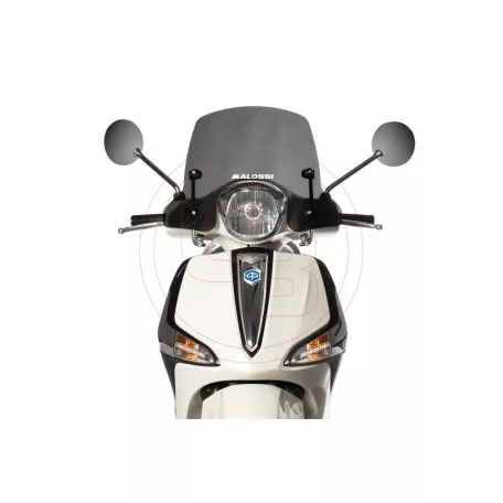 Malossi 4517366 sport szélvédő – dark smoke 450×340 mm