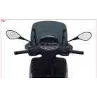 Malossi 4517366 sport szélvédő – dark smoke 450×340 mm