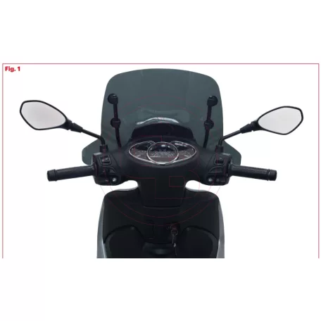 Malossi 4517366 sport szélvédő – dark smoke 450×340 mm