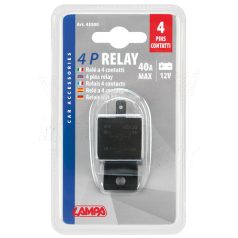 Relé 12V / 40A 4 lábú Univerzális