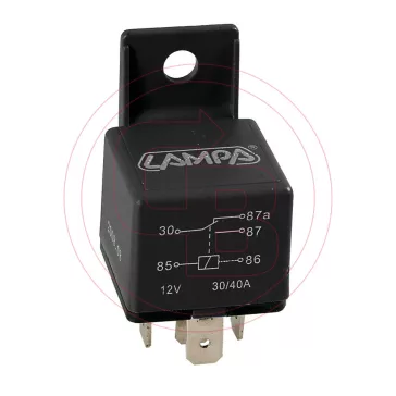 Relé 12V / 40A 5 lábú Univerzális