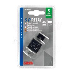 Relé 12V / 40A 5 lábú Univerzális
