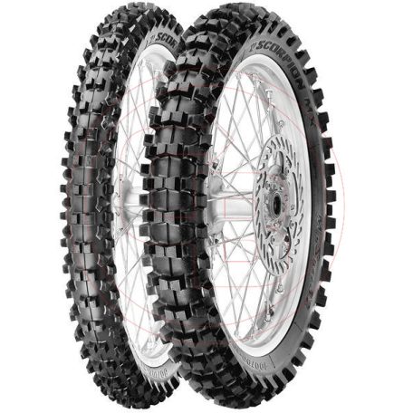 PIRELLI gumiköpeny 120/80-19 SCORPION MX32 MID SOFT 63M TT hátsó kerékre