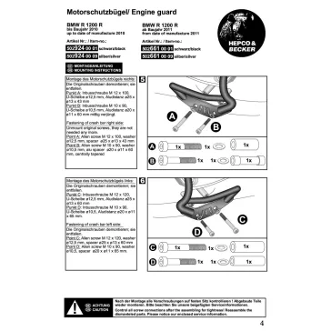   Hepco & Becker bukócső – BMW R 1200 R (2011–2014) léghűtéses modellekhez