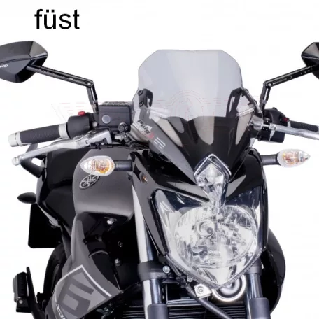 Plexi-szélvédő füst színű YAMAHA XJ6 2009-2016 NAKED