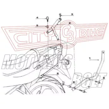   Csomagtartó alap Suzuki GSF 600 Bandit / S (96-99) / GSF 1200 Bandit (96-99) GIVI