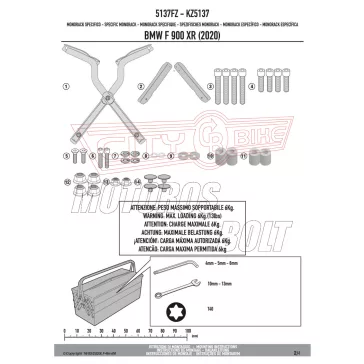   Csomagtartó alap BMW F 900 R (2020-2026) / BMW F 900 XR (2020-2026) GIVI