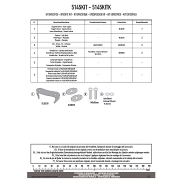   Kiegészítő szett oldaldoboz tartóhoz GIVI 5145KIT – BMW F 900 GS-hez (2024–2026, SR5145 nélkül)