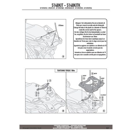 GIVI 5148KIT – Rögzítő készlet BMW C 400 GT/X (2025) gyári csomagtartóhoz
