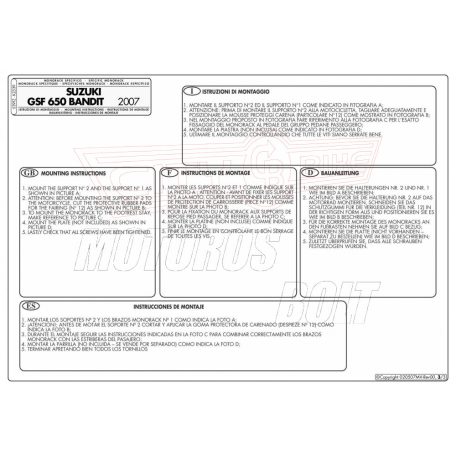 Csomagtartó alap SUZUKI (típuslista a leírásban) GIVI