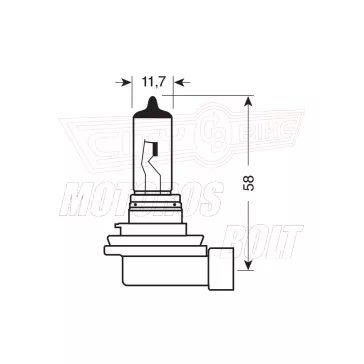 Izzó 12V 35W H8 LAMPA