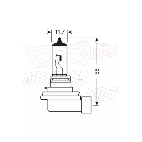 Izzó 12V 35W H8 LAMPA