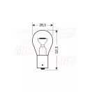 Izzó 12V 21W BA15S LAMPA