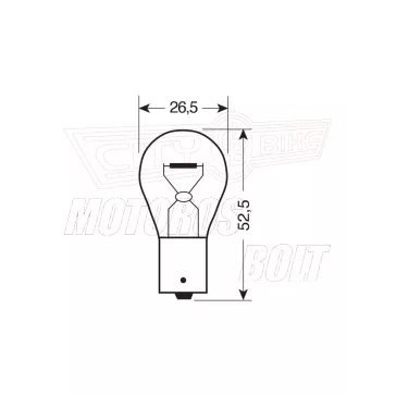Izzó 12V 21W BA15S LAMPA