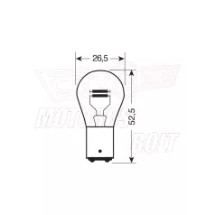 Izzó 12V 21/5W BAY15D LAMPA