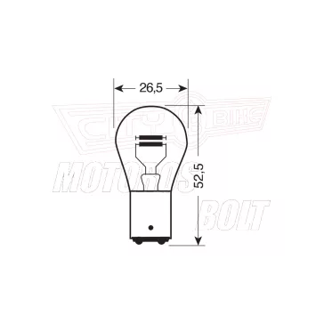 Izzó 12V 21/5W BAY15D LAMPA