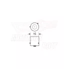 Izzó 12V 21W BAU15S 130fok sárga LAMPA