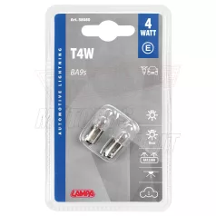 Izzó 12V 4W BA9S LAMPA (2db Izzót tartalmaz)