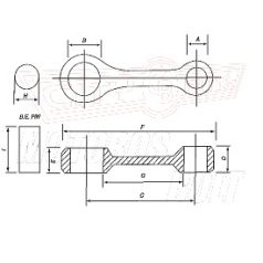 Hajtókarszett PIAGGIO 50 2T robogóblokkhoz JASIL