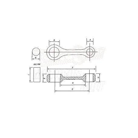 Hajtókarszett PIAGGIO 50 2T robogóblokkhoz JASIL
