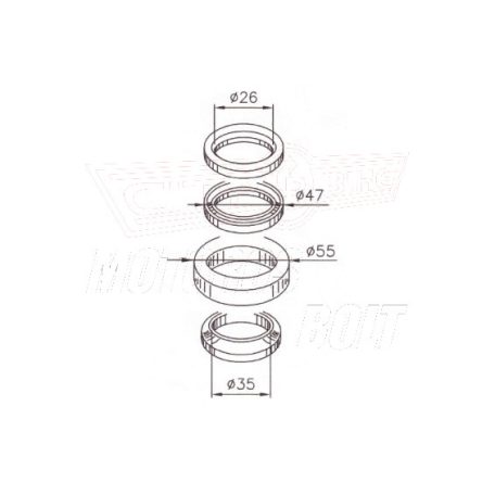 Kormánycsapágy HONDA SH 300 07-10/ Kymco Super Dink