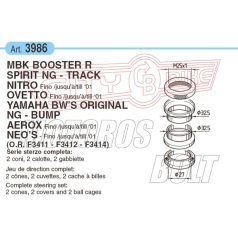   Kormánycsapágy YAMAHA Aerox /MBK Ovetto ,BOOSTER (buzzetti)