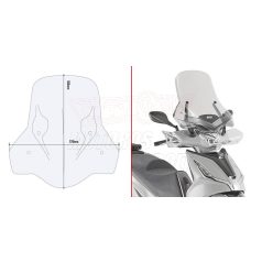 Plexi-Szélvédő KYMCO AGILITY 300-350 R16 19-24 GIVI