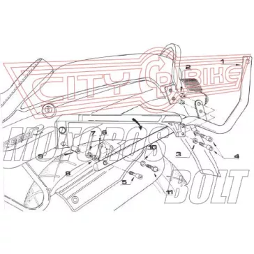   Csomagtartó alap BMW R 850 R (95-02) / BMW R 1100 R (95-01) GIVI