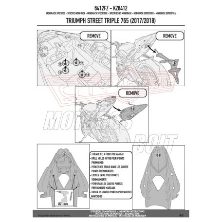 Csomagtartó alap TRIUMPH Street Triple 765 (2017-2018) GIVI