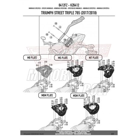 Csomagtartó alap TRIUMPH Street Triple 765 (2017-2018) GIVI