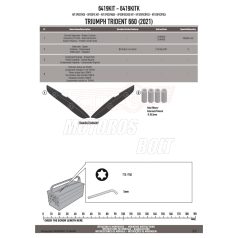   Kiegészítő szett oldaldoboz tartóhoz TRIUMPH Trident 660 (21-24) GIVI