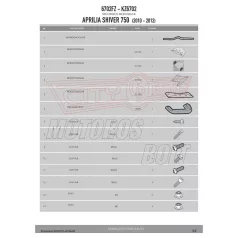   Csomagtartó alap Aprilia Shiver 750 (10-20) / Shiver 900 (10-20) GIVI