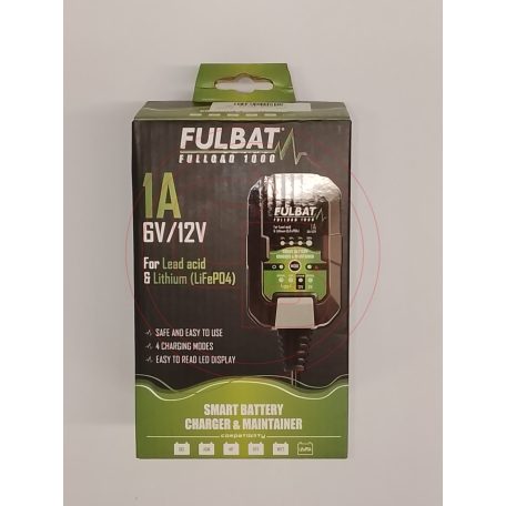 Akkumulátor töltő FULBAT 6V-12V 1000mA