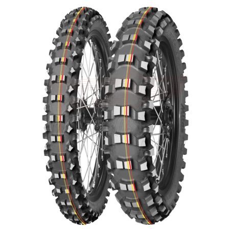 MITAS gumiköpeny 60/100-12 TERRA FORCE MX-SM SOFT/MEDIUM 36J TT első kerékre piros, sárga csík DOT 2022