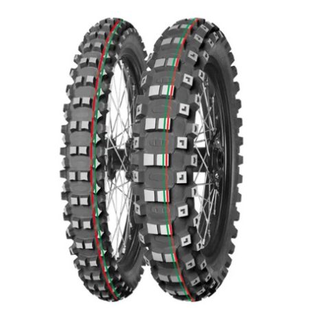 MITAS gumiköpeny 70/100-19 TERRA FORCE-MX MH MEDIUM/HARD 42M TT (piros/zöld csík) első kerékre
