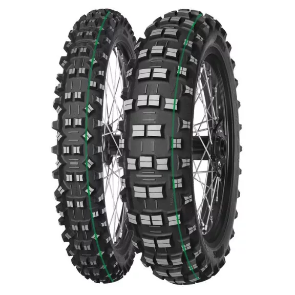 MITAS gumiköpeny 120/90-18 TERRA FORCE-EF SUPER LIGHT 65M TT hátsó kerékre zöld csík MITAS gumiköpeny 120/90-18 TERRA FORCE-EF SUPER LIGHT 65M TT hátsó kerékre zöld csík