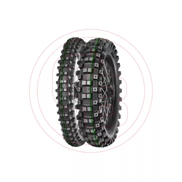   MITAS gumiköpeny 120/90-18 TERRA FORCE-EX MH SUPER LIGHT 65M TT (zöld csík) hátsó kerékre