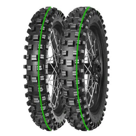 MITAS gumiköpeny 120/90-18 TERRA FORCE-EX XT-754 SUPER LIGHT 65M TT hátsó kerékre (zöld csík)