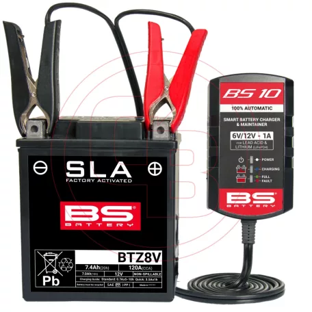 Akkumulátor töltő BS10 6/12V 12,8V Lithium 1A