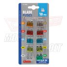 Biztosíték készlet késes 10 db-os