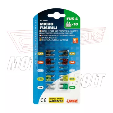 Biztosíték készlet késes mini 10 db-os