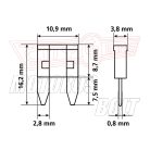 Biztosíték készlet késes mini 10 db-os
