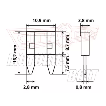 Biztosíték készlet késes mini 10 db-os