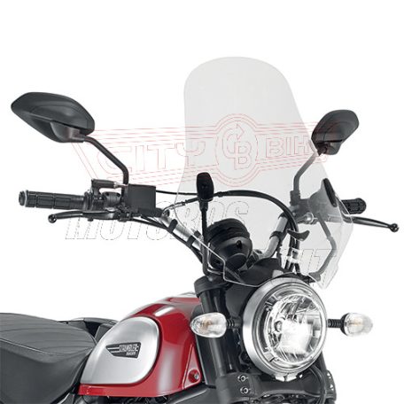 Plexi-szélvédő Ducati Scrambler 400 (2016-2021) / Ducati Scrambler Icon 800 (2015-2023) GIVI
