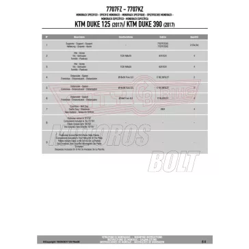 Csomagtartó alap KTM DUKE 125-390 (2017-2023) GIVI