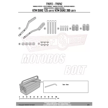 Csomagtartó alap KTM DUKE 125-390 (2017-2023) GIVI